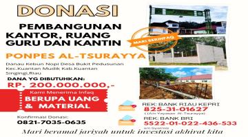 DONASI PEMBANGUNAN KANTOR, RUANG GURU, DAN KANTIN